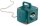 Lampe de table c&eacute;ramique E27 Shabby hauteur 20 cm carr&eacute; p&eacute;trole