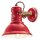 Applique c&eacute;ramique m&eacute;tal ajustable rouge shabby E27