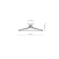Lampe de plafond métal céramique E27 D : 41...