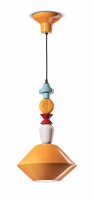 Lampe &agrave; suspendre c&eacute;ramique E27 jaune...