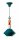Suspension Céramique Pétrole Coloré E27 Design Rétro