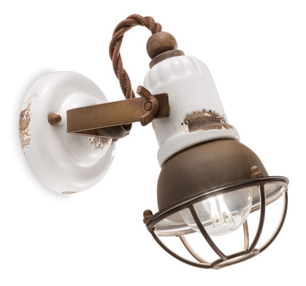 Spot Lampe murale métal céramique orientable E14 ALESSIA