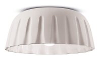 Plafonnier c&eacute;ramique E27 rond D : 40 cm blanc mat