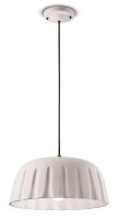 Lampe &agrave; suspendre c&eacute;ramique E27 ronde D :...