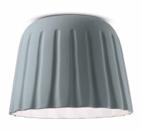 Plafonnier c&eacute;ramique &Oslash; 40 cm rond Gris E27...