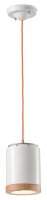 Suspension céramique bois ronde D : 12,5 cm Blanc...