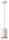 Suspension c&eacute;ramique bois ronde D : 12,5 cm Blanc naturel E27