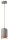 Suspension aspect béton rond Ø 12,5 cm céramique bois E27