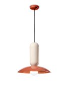 Suspension céramique E27 D : 40 cm Crème...