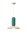 Lampe &agrave; suspendre c&eacute;ramique E27 &Oslash; 40 cm rond cr&egrave;me turquoise