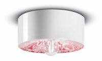 Plafonnier céramique rond D : 25 cm Blanc Rouge...