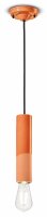 Suspension céramique E27 ronde D : 5,5 cm Orange...