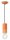 Lampe &agrave; suspendre c&eacute;ramique E27 ronde D : 8 cm Orange r&eacute;tro ENRICO
