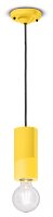 Suspension céramique E27 D : 8 cm Jaune rond ENRICO