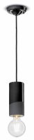 Suspension céramique E27 ronde Ø 8 cm Noir...