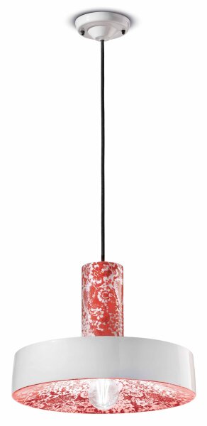 Suspension céramique E27 D : 35 cm rond H : max. 146 cm