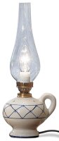 Lampe de table métal verre E14 15 cm de large 35...