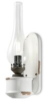 Applique murale verre artisanale E14 33 cm de haut blanc...
