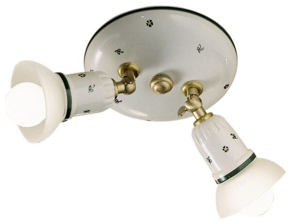 Spot de plafond métal céramique ajustable Ø 32 cm E14 rond