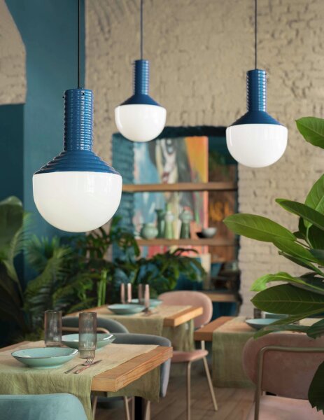 Lampe à suspendre verre céramique E27 Ø 24 cm H : max. 159 cm