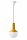 Suspension verre c&eacute;ramique E27 ronde D : 24 cm blanc jaune