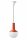 Lampe &agrave; suspendre verre c&eacute;ramique E27 &Oslash; 24 cm rond blanc orange