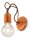 Applique murale m&eacute;tal E27 H : 18 cm orange shabby antique