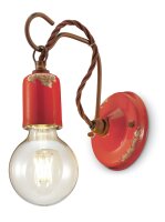 Applique murale métal 18 cm de haut rouge shabby...