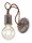 Lampe murale m&eacute;tal E27 hauteur 18 cm taupe shabby antique