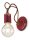 Applique M&eacute;tal H : 18 cm Bordeaux Shabby Antique E27