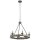 Lustre CAMELOT 8 bois zinc &Oslash;72cm Lampe