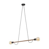 Lampe à suspendre bois métal 93 cm de long...