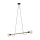 Lampe à suspendre bois métal 93 cm de long H : max. 160 cm 2x E27