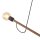 Lampe à suspendre bois métal 93 cm de long H : max. 160 cm 2x E27