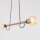 Lampe à suspendre bois métal 93 cm de long H : max. 160 cm 2x E27