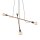 Suspension réglable bois métal L : 93 cm 4x E27
