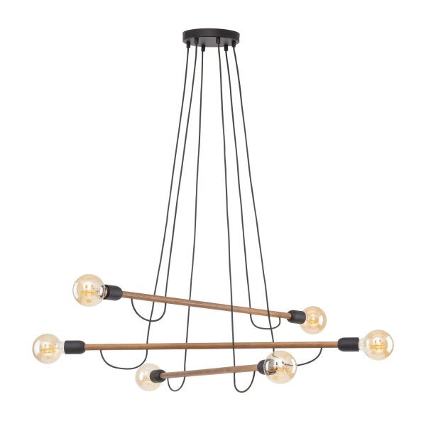 Lampe à suspendre réglable L : 93 cm H : max. 160 cm pour 6x E27