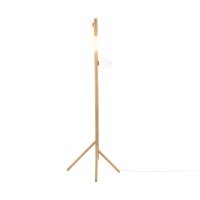 Lampadaire 150 cm petit bois verre 3x G9 tripode MIEKE