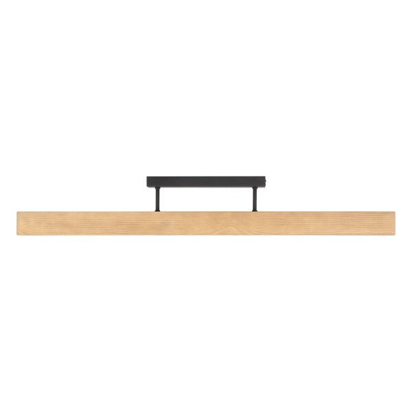 Plafonnier LED bois métal 96 cm de long H : 16,5 cm 3000 K