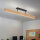 Plafonnier LED bois métal 96 cm de long H : 16,5 cm 3000 K
