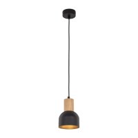 Suspension métal bois Ø 11,5 cm petit E27...