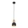 Suspension métal bois Ø 11,5 cm petit E27 Scandinave