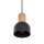 Suspension métal bois Ø 11,5 cm petit E27 Scandinave