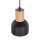 Suspension métal bois Ø 11,5 cm petit E27 Scandinave