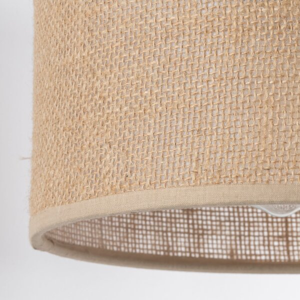 Applique avec interrupteur Jute E27 H : 30 cm Boho RIANNE