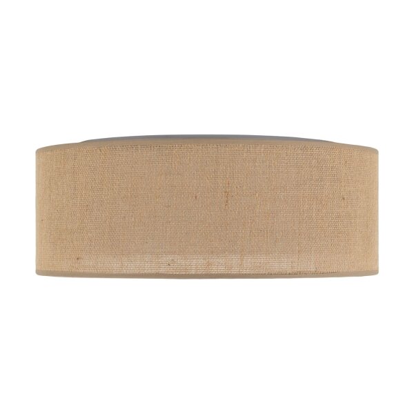 Plafonnier Boho rond Ø 45 cm H : 13 cm plat jute 2x E27