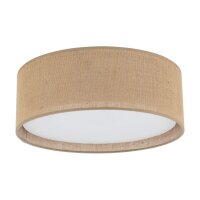 Plafonnier Boho rond &Oslash; 45 cm H : 13 cm plat jute...