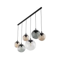 Lampe à suspendre verre fumé 130 cm de long...