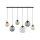 Lampe à suspendre verre fumé 130 cm de long H : max. 1,5 m réglable