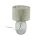 Lampe de table verre fumé tissu E27 H : 48 cm Ø 30 cm Gris Vert